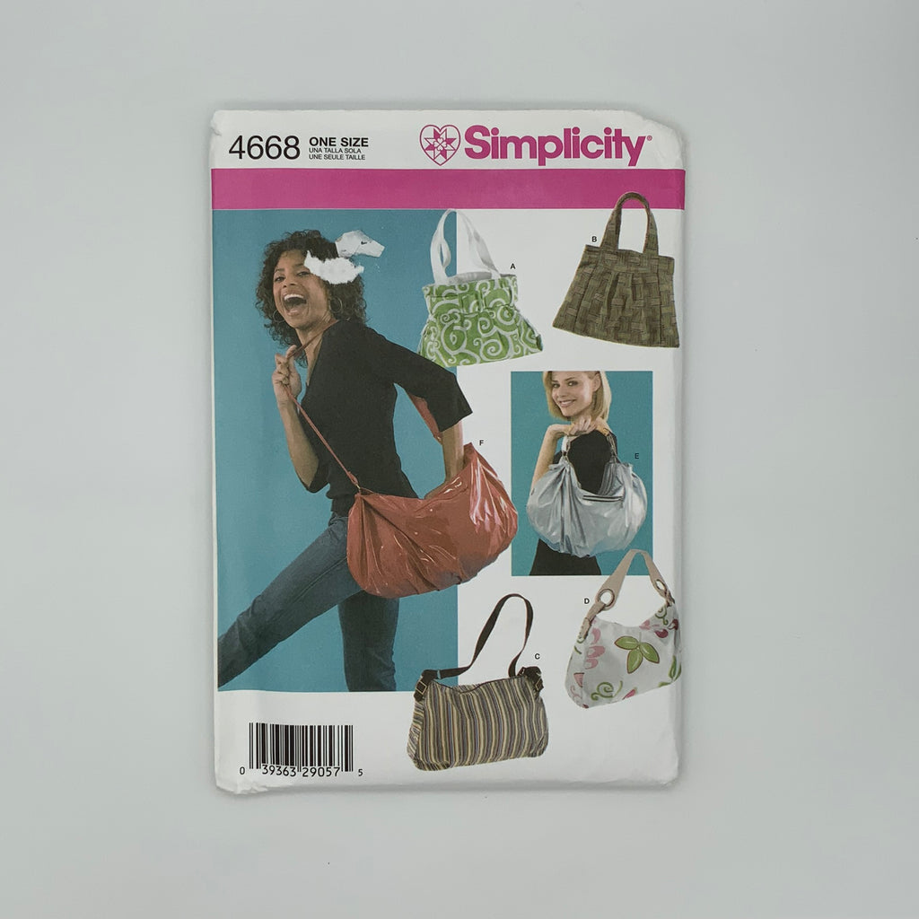 Simplicity 4668 (2005) Handbags with Style Variations - Uncut Sewing Pattern