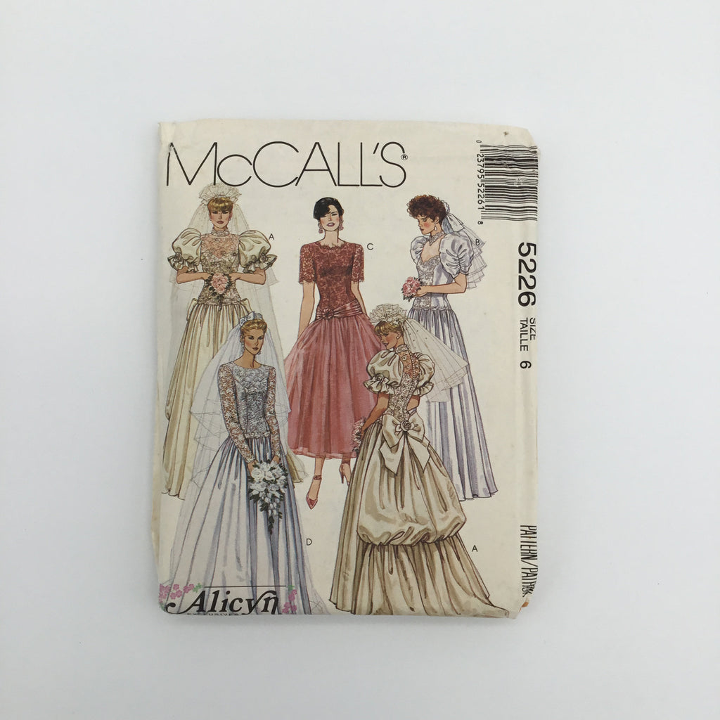 McCall's 5226 (1991) Wedding and Special Occasion Gowns - Vintage Uncut Sewing Pattern