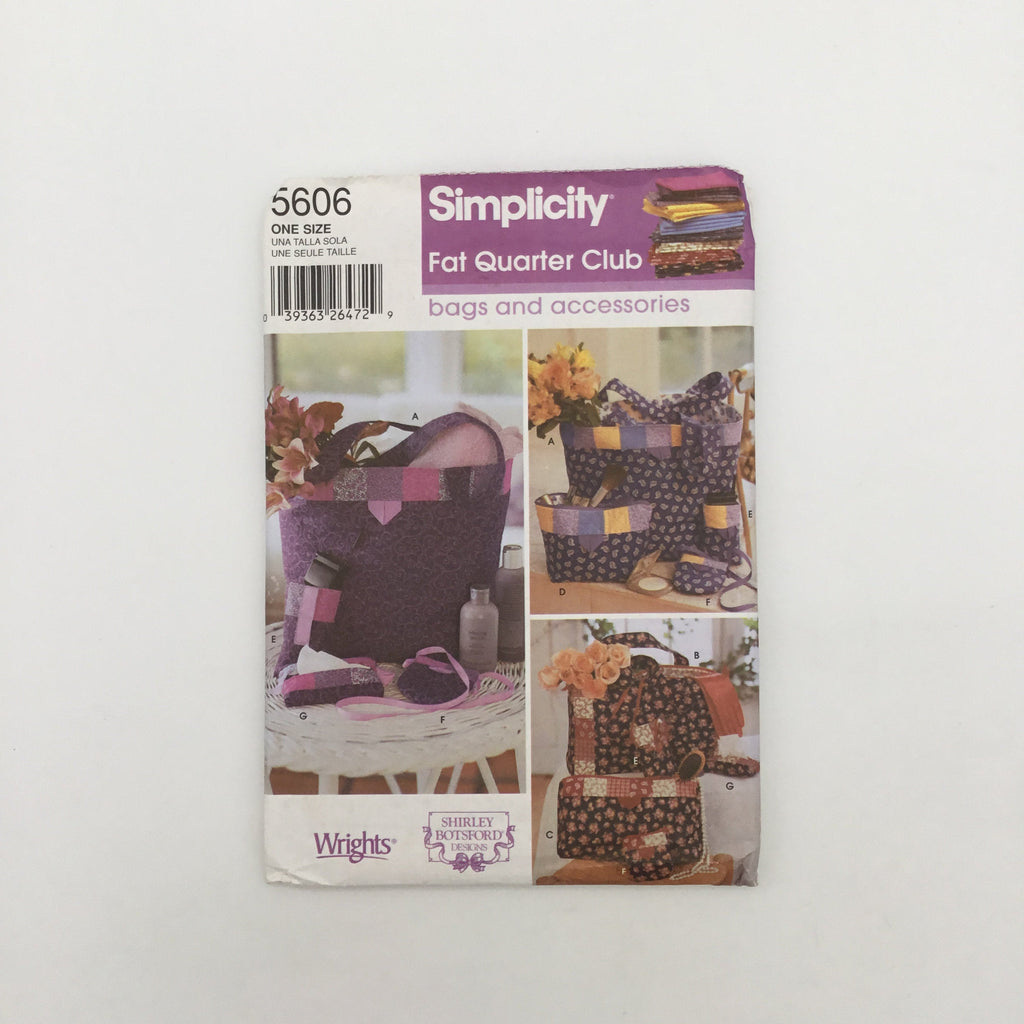 Simplicity 5606 (2003) Fat Quarter Club Bags and Accessories - Uncut Sewing Pattern