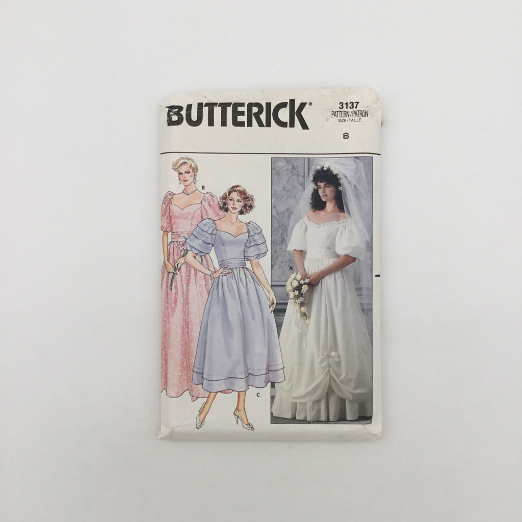 Butterick 3137 (1985) Bridal Gown - Vintage Uncut Sewing Pattern