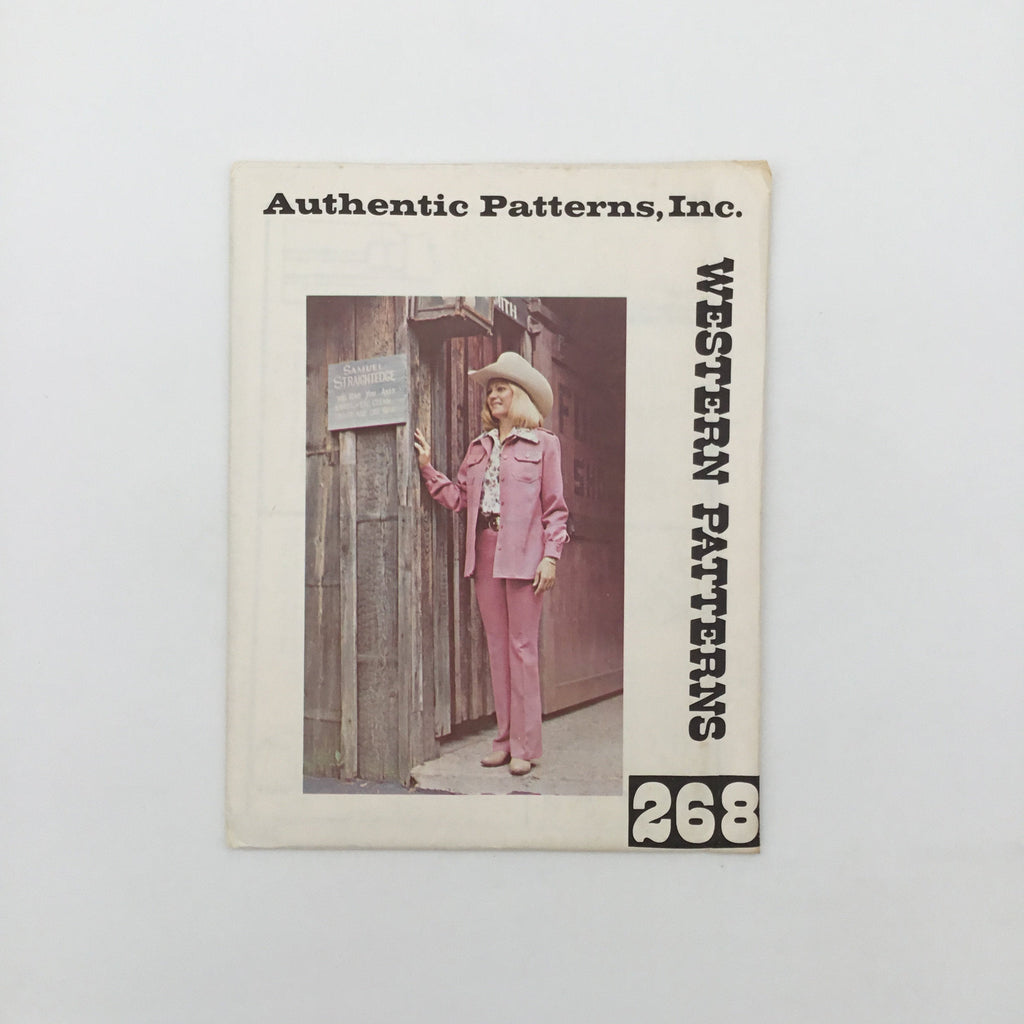 Authentic Patterns 268 Western Shirt Jacket - Vintage Uncut Sewing Pattern