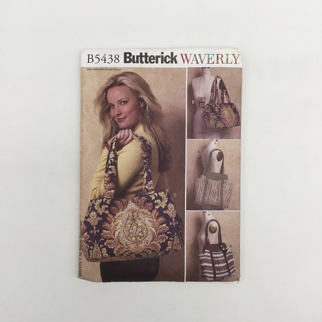 Butterick 5438 (2009) Totes and Cell Phone Case - Uncut Sewing Pattern