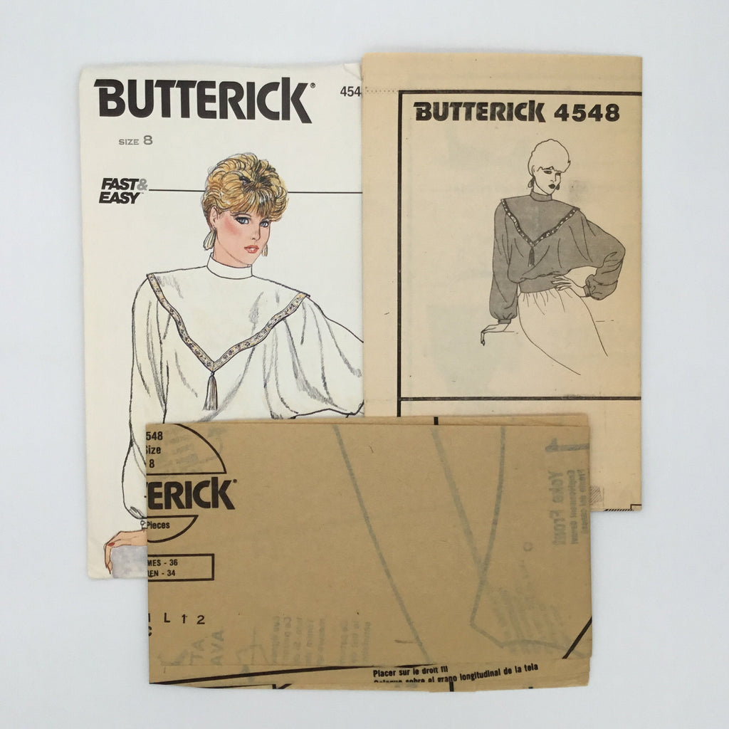 Butterick 4548 Blouse - Vintage Uncut Sewing Pattern
