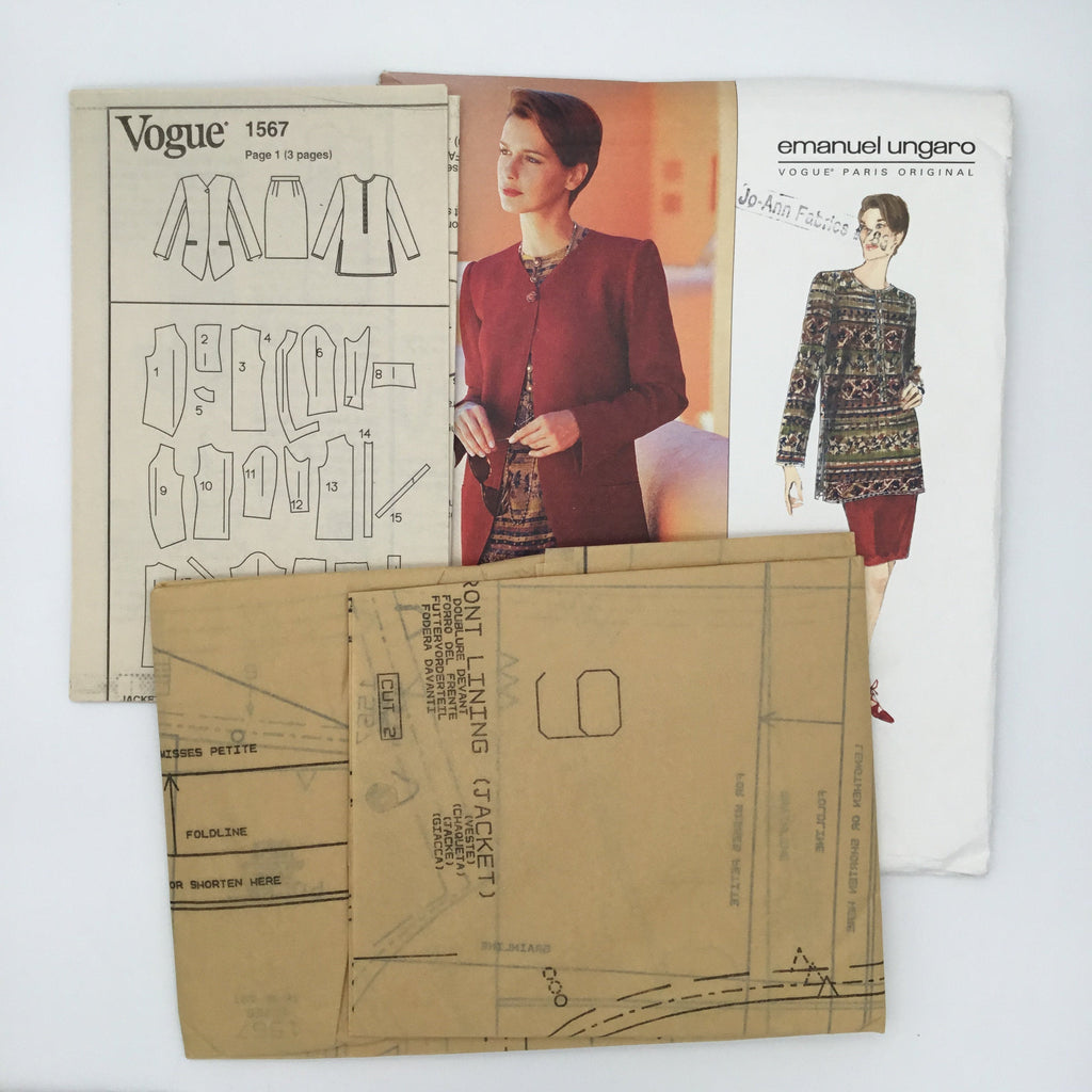 Vogue 1567 (1995) Jacket, Skirt, and Top - Vintage Uncut Sewing Pattern