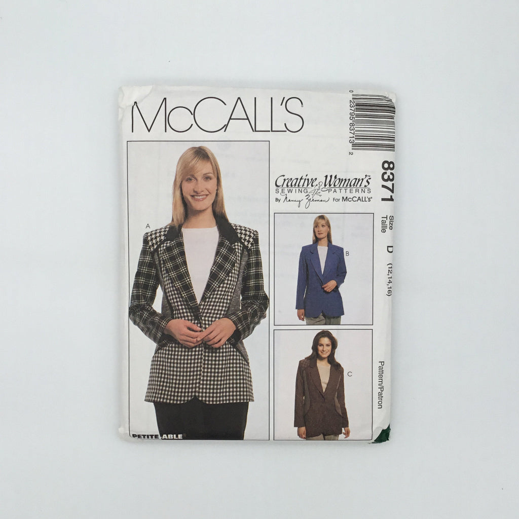 McCall's 8371 (1996) Jacket - Vintage Uncut Sewing Pattern
