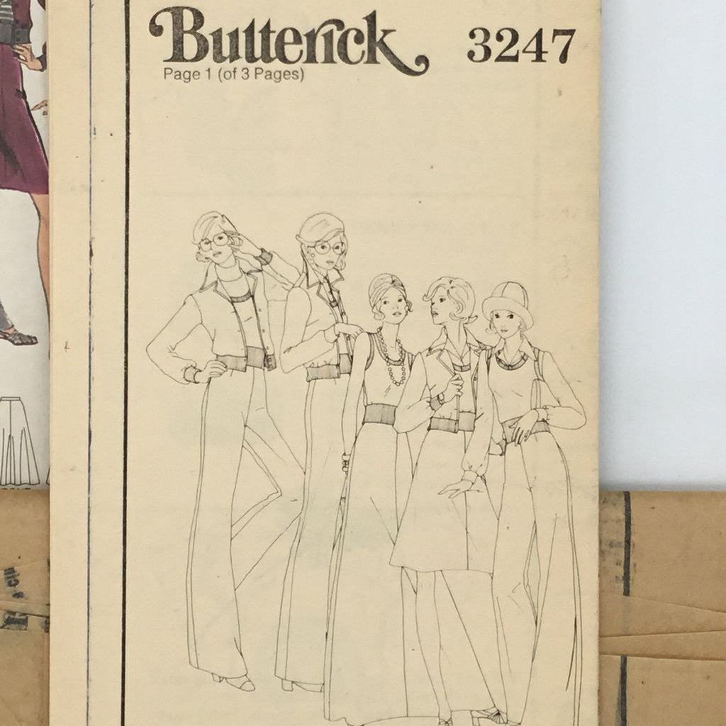 Butterick 3247 Jacket, Vest, Skirt, and Pants - Vintage Uncut Sewing Pattern