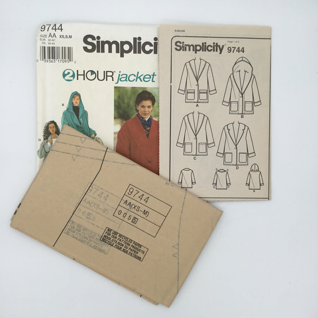Simplicity 9744 (1995) Jacket with Style Variations - Vintage Uncut Sewing Pattern