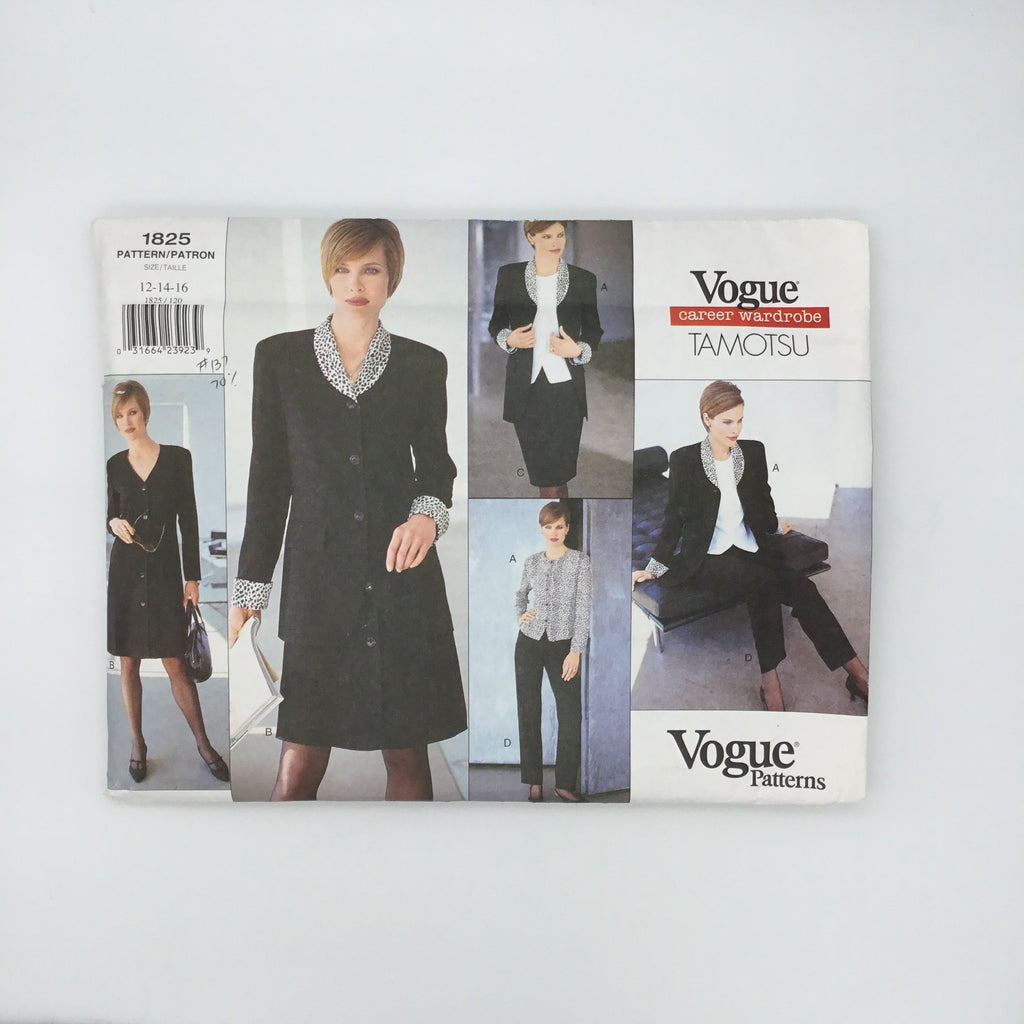 Vogue 1825 (1996) Jacket, Dress, Top, Skirt, and Pants - Vintage Uncut Sewing Pattern