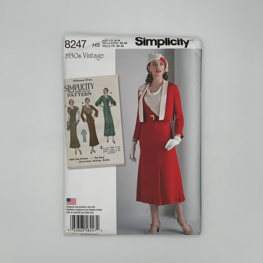 Simplicity 8247 (2016) Dress and Jacket - Uncut Sewing Pattern