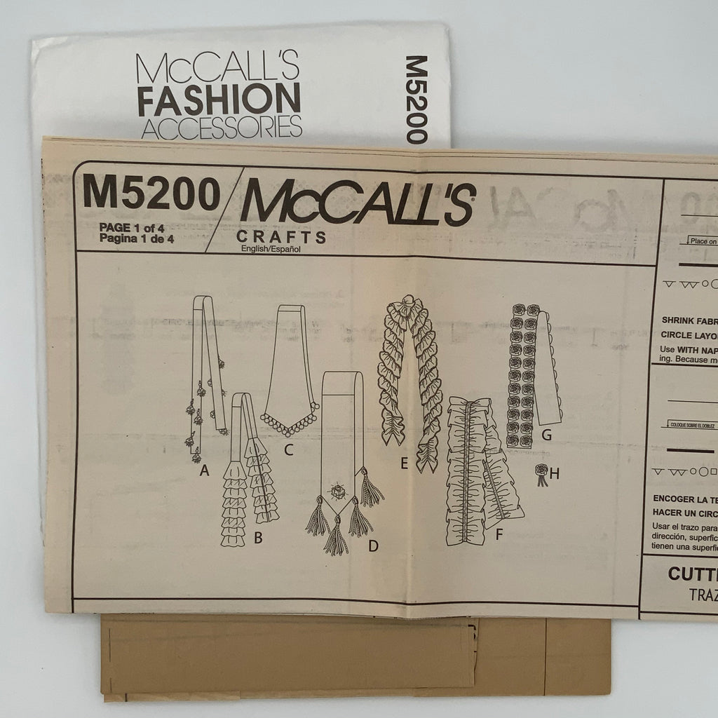 McCall's 5200 (2006) Scarves - Uncut Sewing Pattern