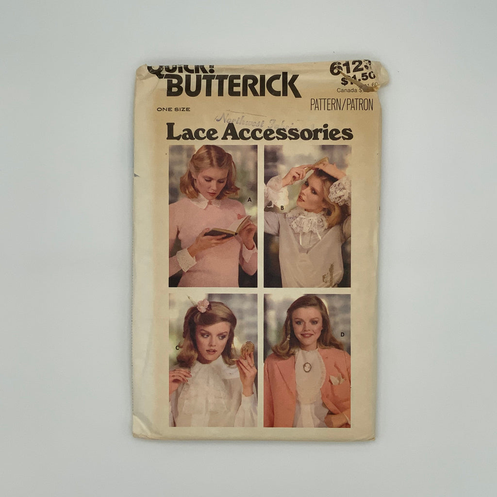 Butterick 6123 Lace Accessories - Detachable Collars, Cuffs, and Jabots - Vintage Uncut Sewing Pattern