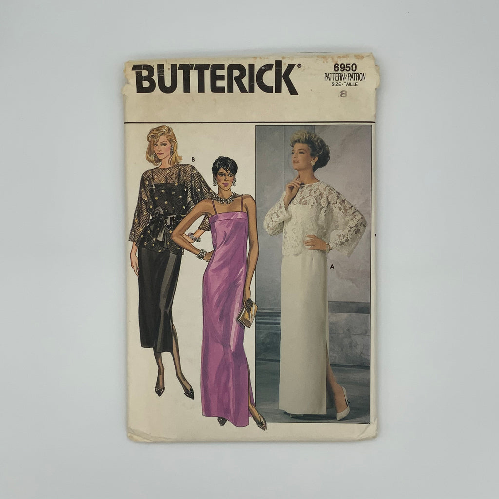 Butterick 6950 Dress and Top with Style and Length Variations - Vintage Uncut Sewing Pattern