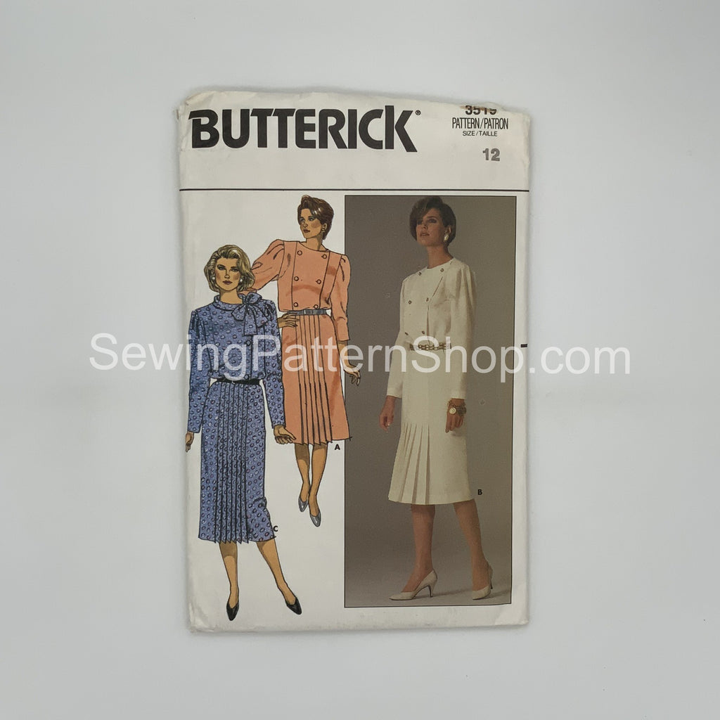 Butterick 3519 (1985) Dress - Vintage Uncut Sewing Pattern