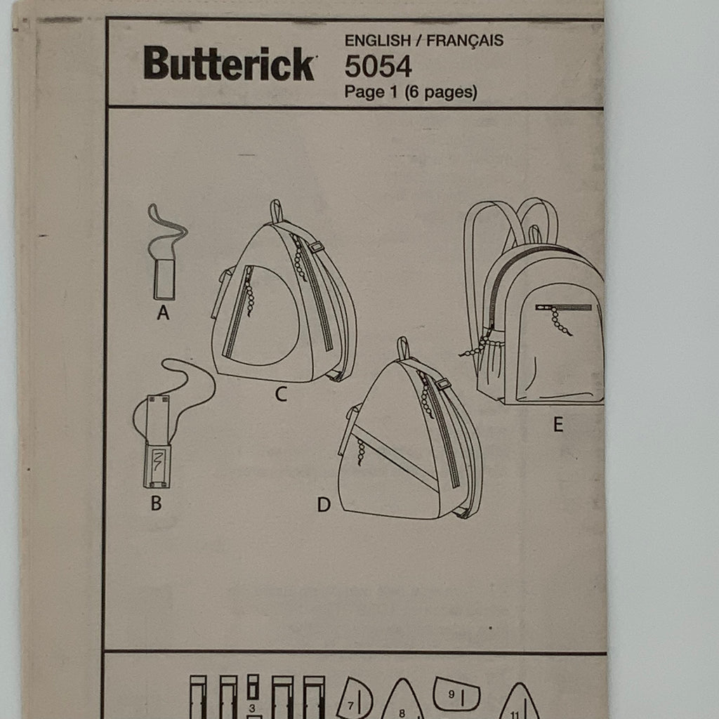 Butterick 5054 (2007) Backpack and Slings - Uncut Sewing Pattern