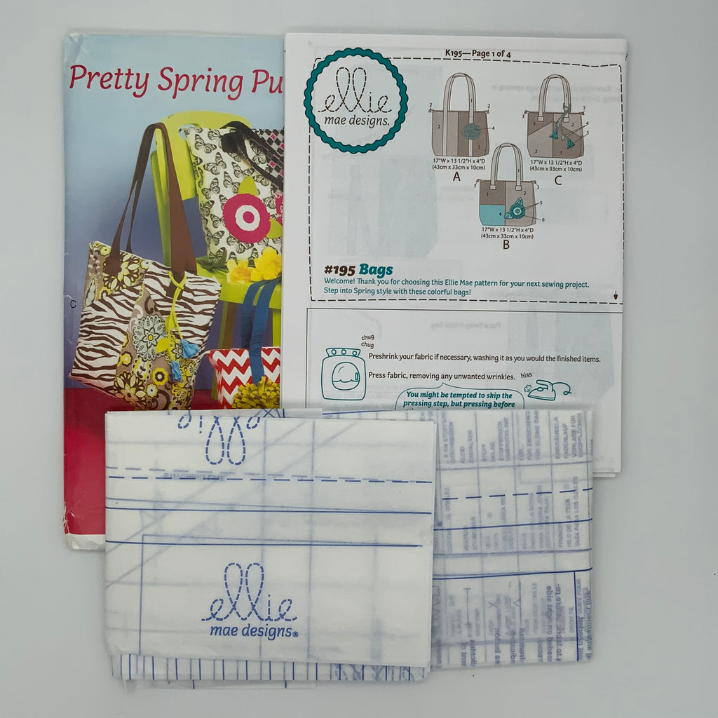 Ellie Mae K195 (2015) Patchwork Bags with Style Variations - Uncut Sewing Pattern
