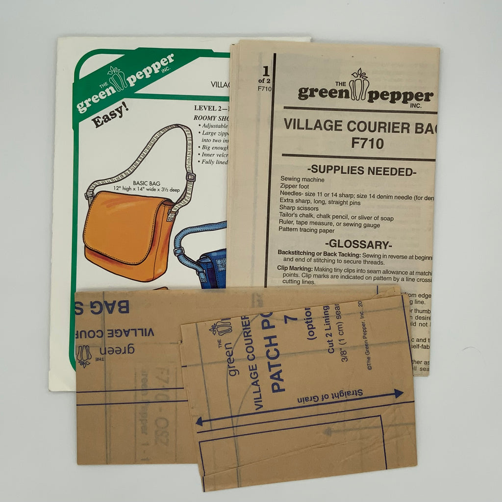 The Green Pepper F710 (2011) Village Courier Bag - Uncut Sewing Pattern