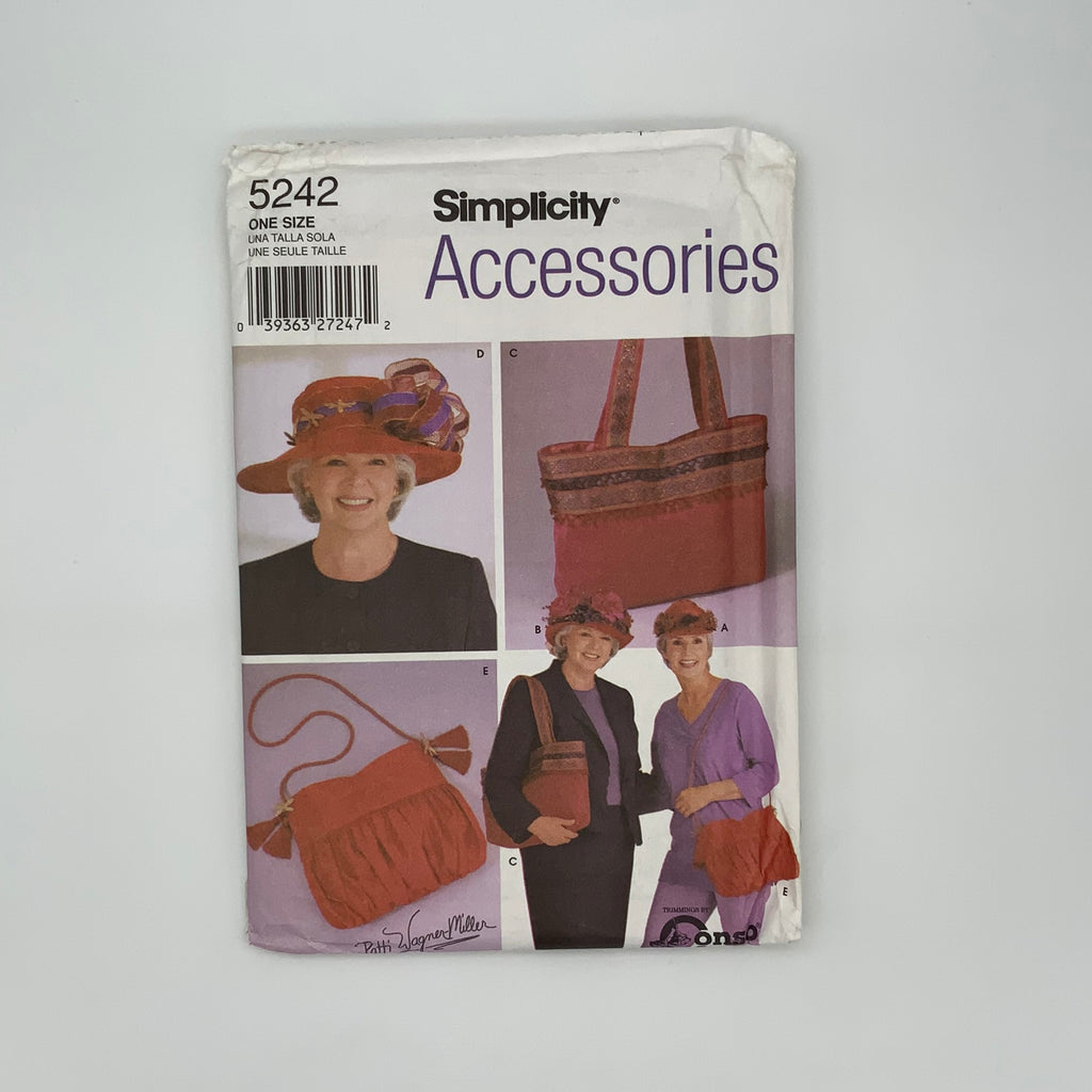 Simplicity 5242 (2003) Hats and Handbags with Style Variations  - Uncut Sewing Pattern