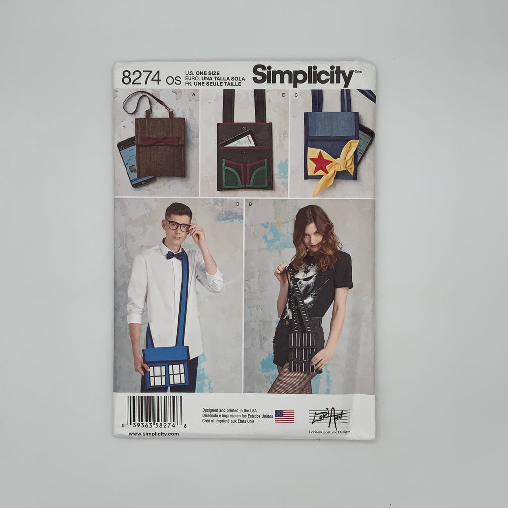 Simplicity 8274 (2016) Bags with Style Variations - Uncut Sewing Pattern