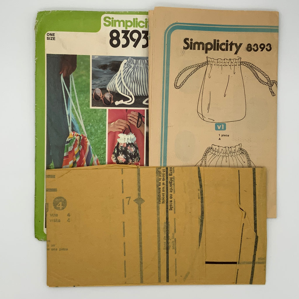 Simplicity 8393 (1978) Handbags with Style Variations - Vintage Uncut Sewing Pattern