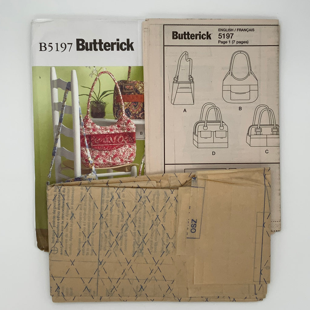 Butterick 5197 (2008) Bags with Style Variations - Uncut Sewing Pattern