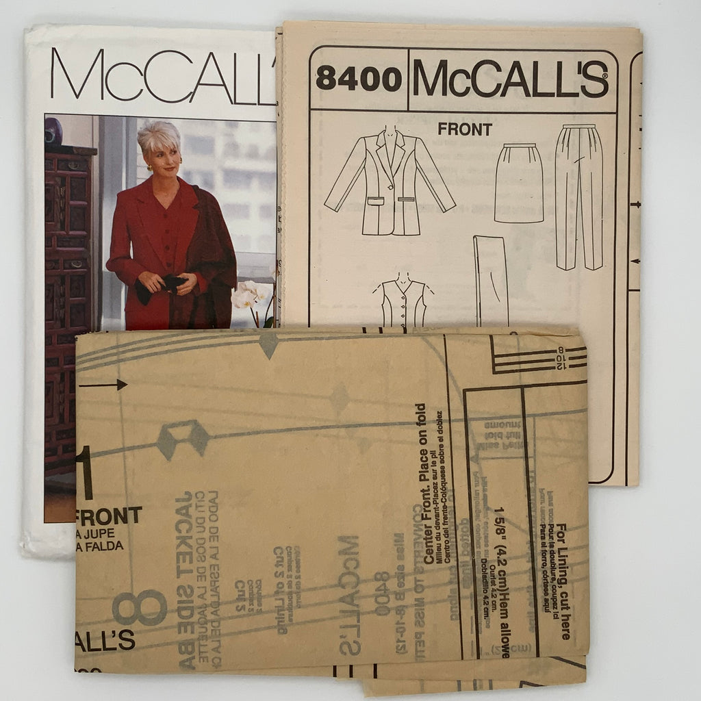 McCall's 8400 (1996) Jacket, Vest, Skirt, Pants, and Scarf - Vintage Uncut Sewing Pattern