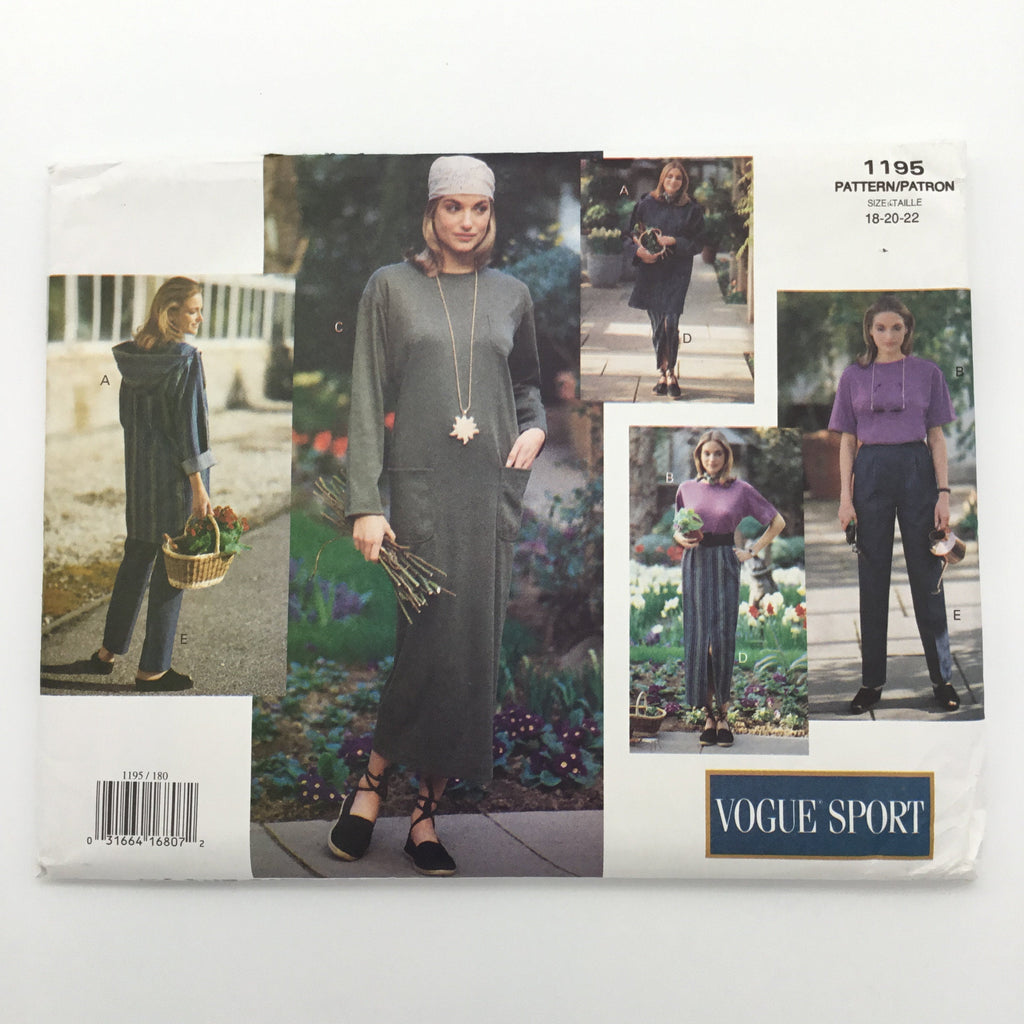 Vogue 1195 (1993) Jacket, Dress, Top, Skirt, and Pants - Vintage Uncut Sewing Pattern