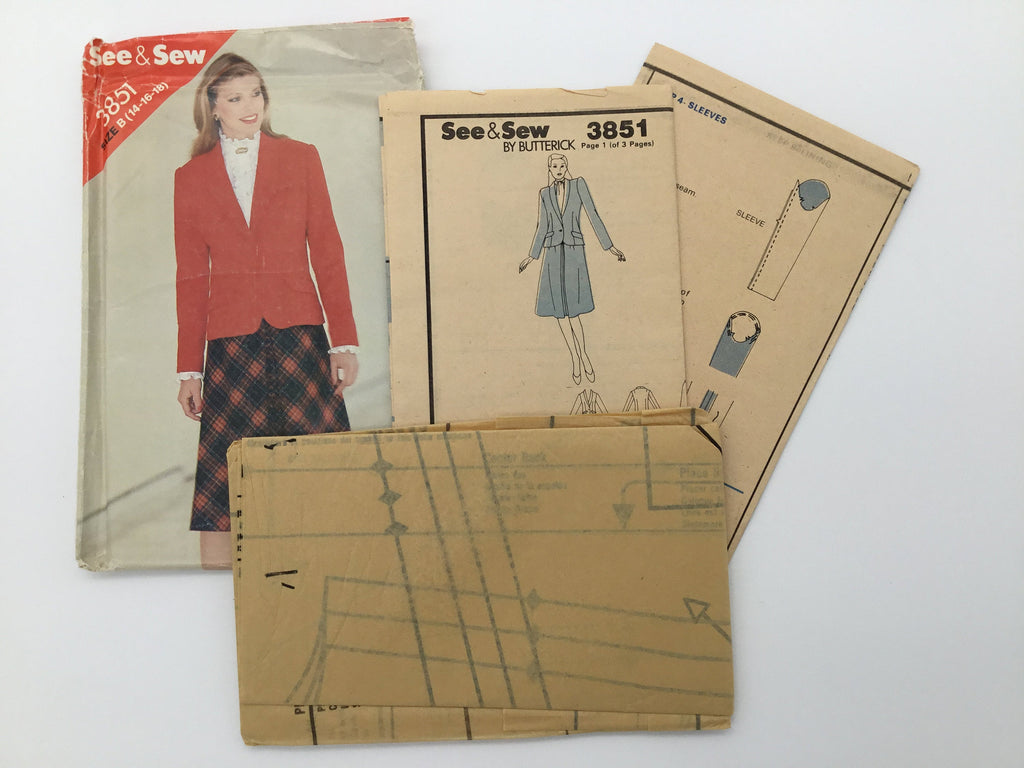 See & Sew 3851 Jacket and Skirt - Vintage Uncut Sewing Pattern