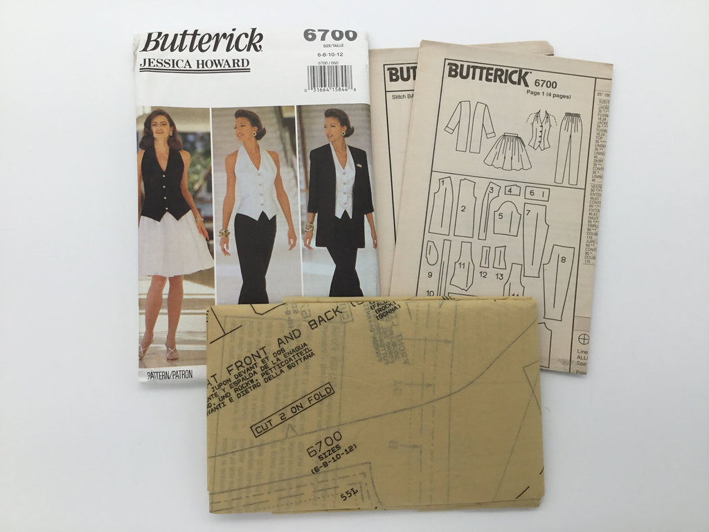Butterick 6700 (1993) Jacket, Top, Skirt, and Pants - Vintage Uncut Sewing Pattern
