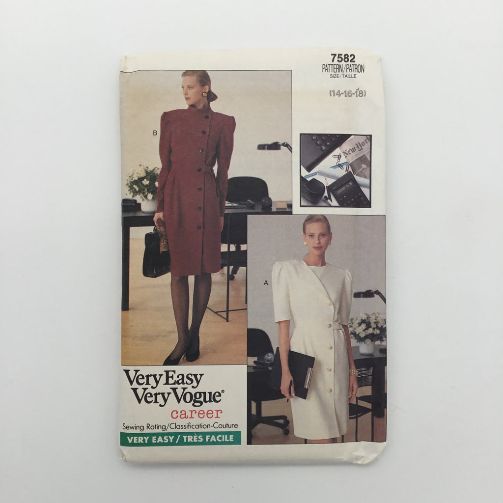Vogue 7582 (1989) Dress – Vintage Uncut Sewing Pattern