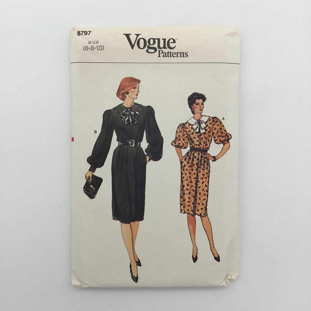 Vogue 8797 Dress with Sleeve Variations - Vintage Uncut Sewing Pattern
