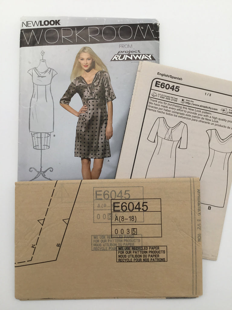 New Look 6045 (2011) Dress with Sleeve Variations - Uncut Sewing Pattern