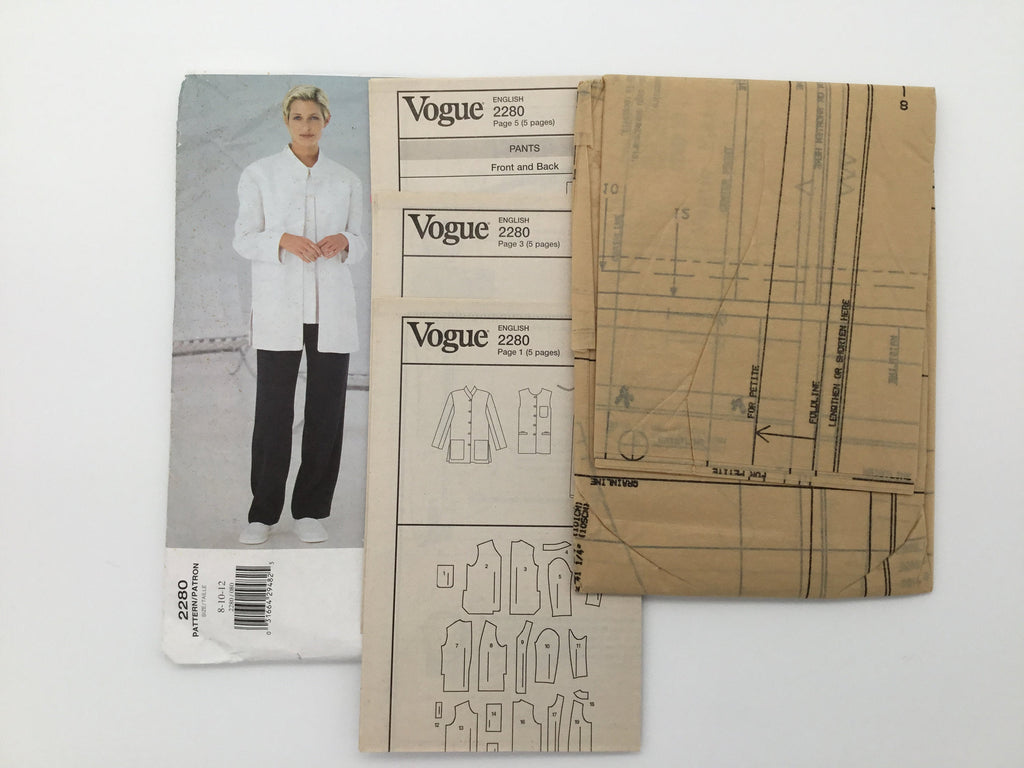 Vogue 2280 (1999) Jacket, Vest, and Pants - Vintage Uncut Sewing Pattern