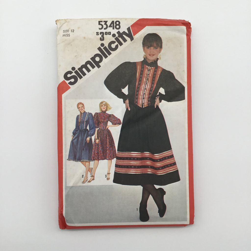 Simplicity 5348 (1981) Dress with Length Variations - Vintage Uncut Sewing Pattern