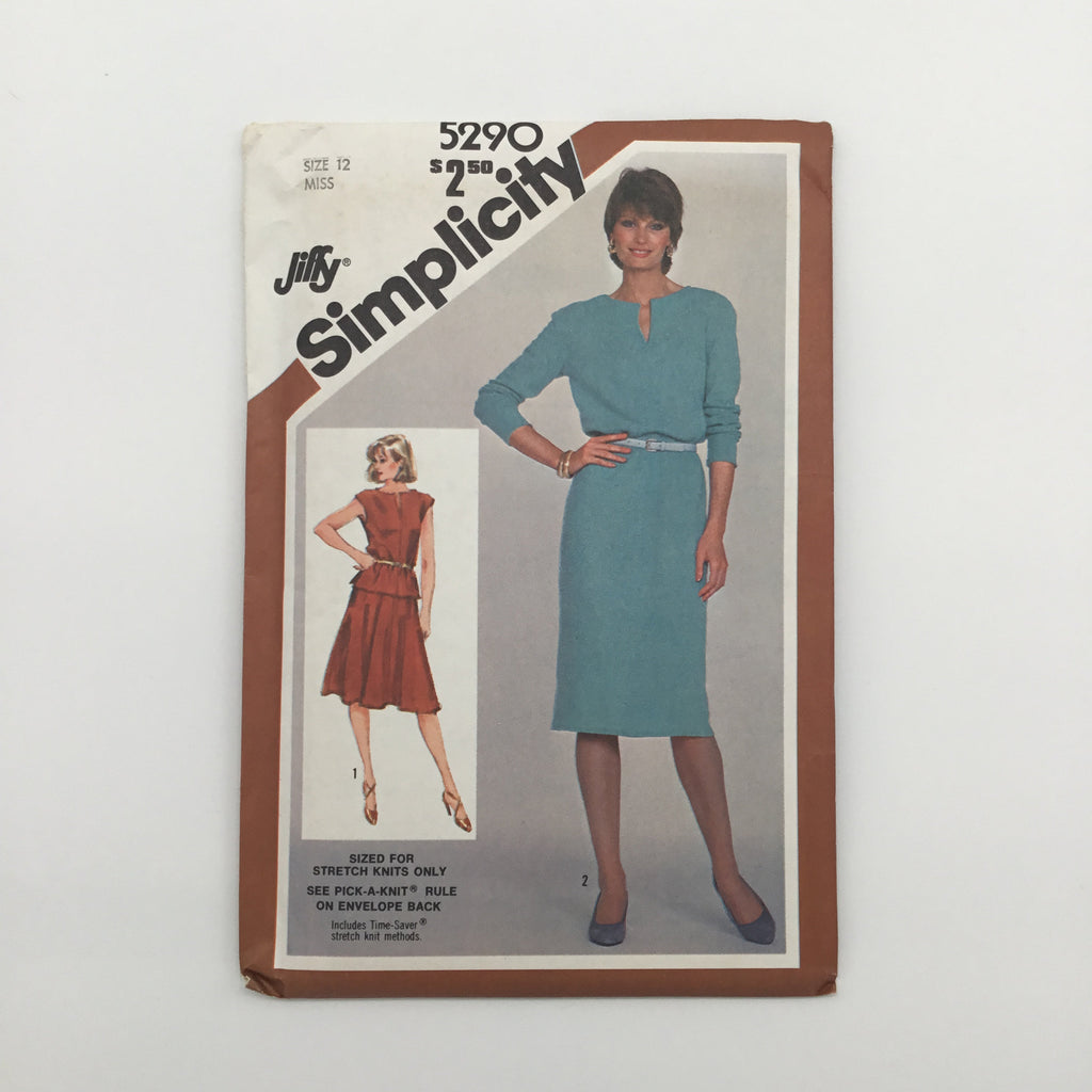 Simplicity 5290 (1981) Dress, Top, and Skirt - Vintage Uncut Sewing Pattern
