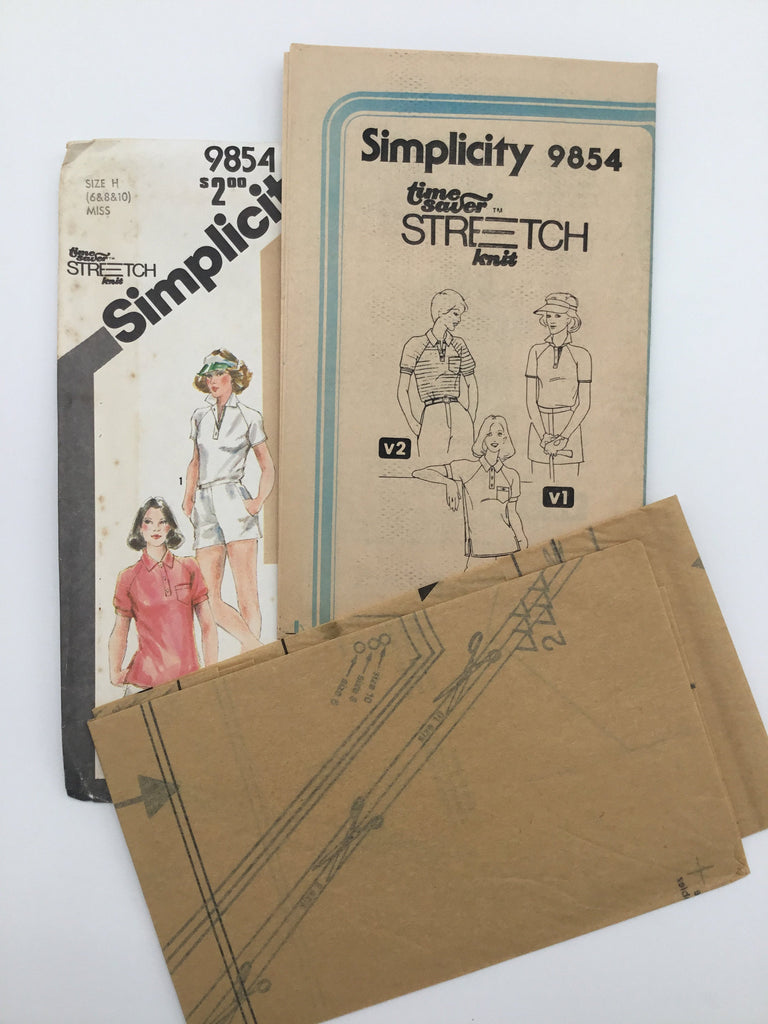 Simplicity 9854 (1980) Top - Vintage Uncut Sewing Pattern