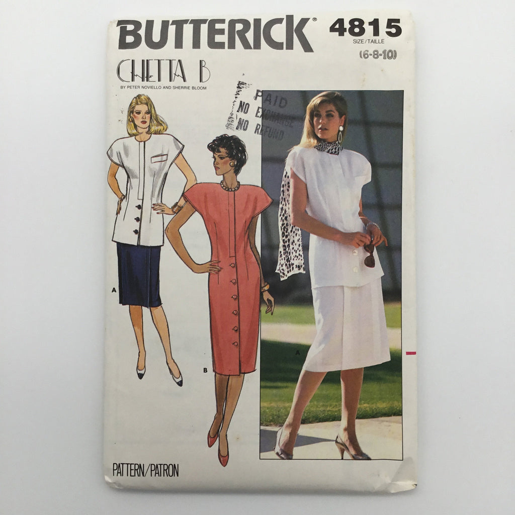 Butterick 4815 (1987) Dress, Top, and Skirt - Vintage Uncut Sewing Pattern