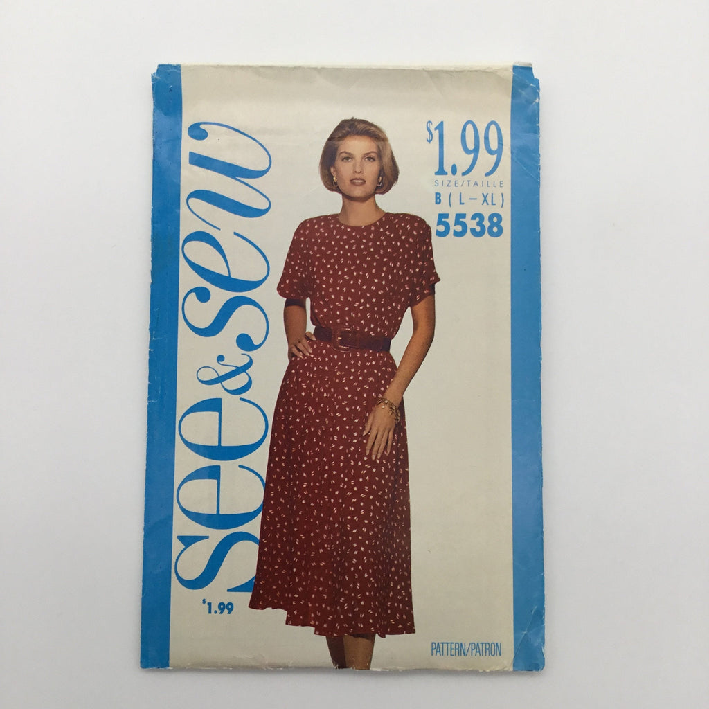 See & Sew 5538 (1991) Dress - Vintage Uncut Sewing Pattern