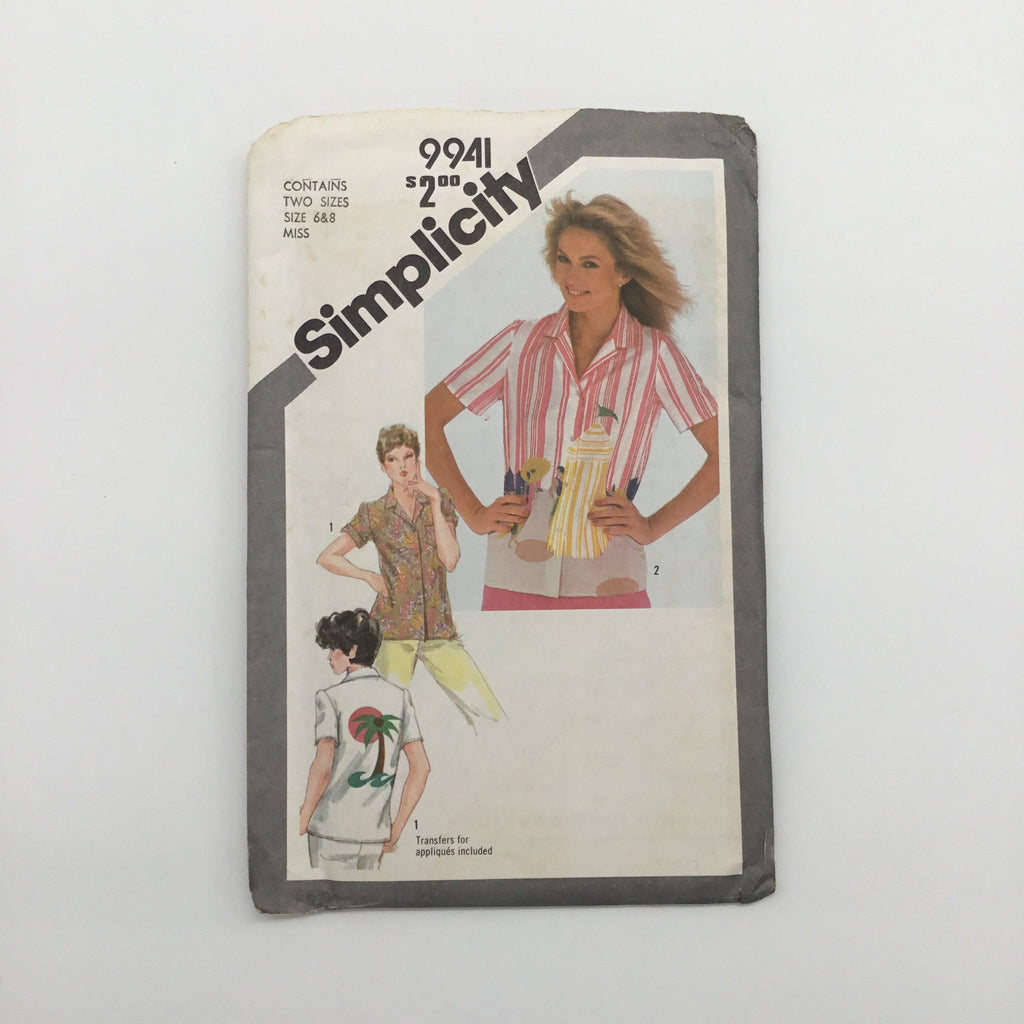 Simplicity 9941 (1981) Shirt - Vintage Uncut Sewing Pattern