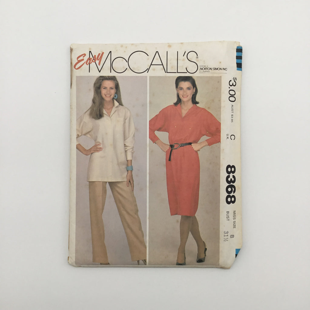 McCall's 8368 (1983) Dress, Tunic and Pants - Vintage Uncut Sewing Pattern
