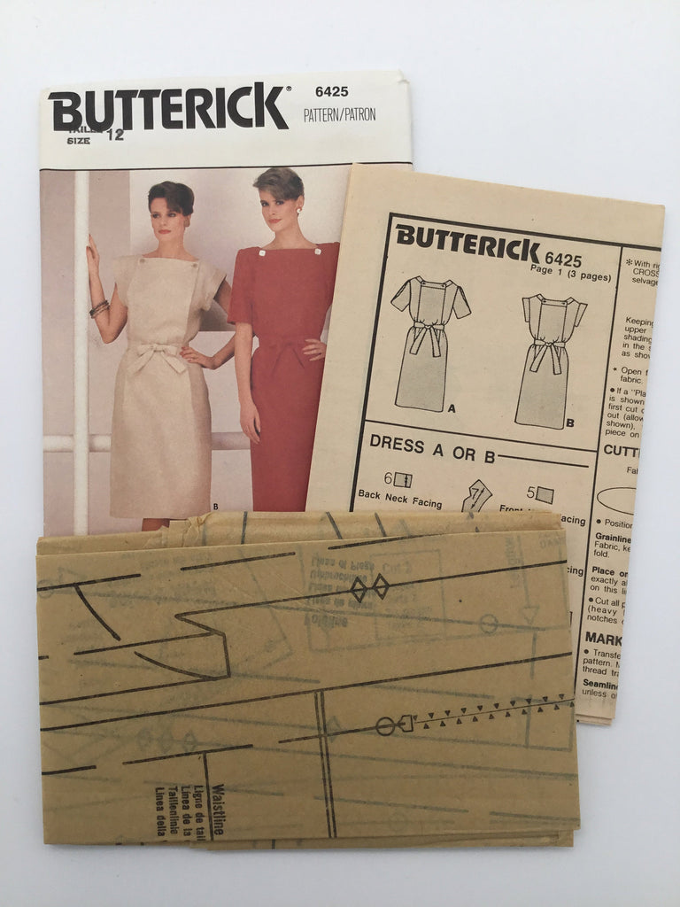 Butterick 6425 Dress with Sleeve Variations - Vintage Uncut Sewing Pattern