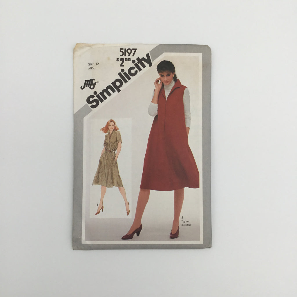 Simplicity 5197 (1981) Dress or Jumper - Vintage Uncut Sewing Pattern