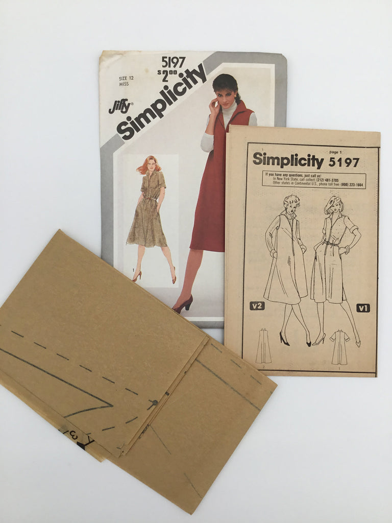 Simplicity 5197 (1981) Dress or Jumper - Vintage Uncut Sewing Pattern
