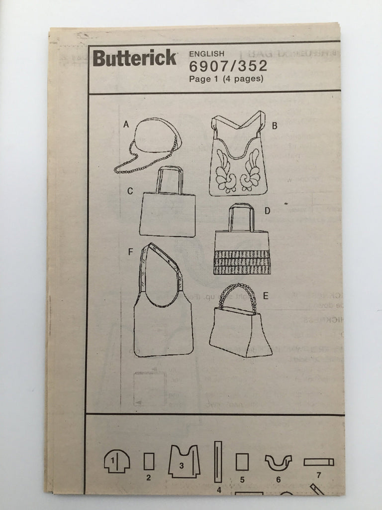 Butterick 6907 (2001) Evening Bags - Uncut Sewing Pattern