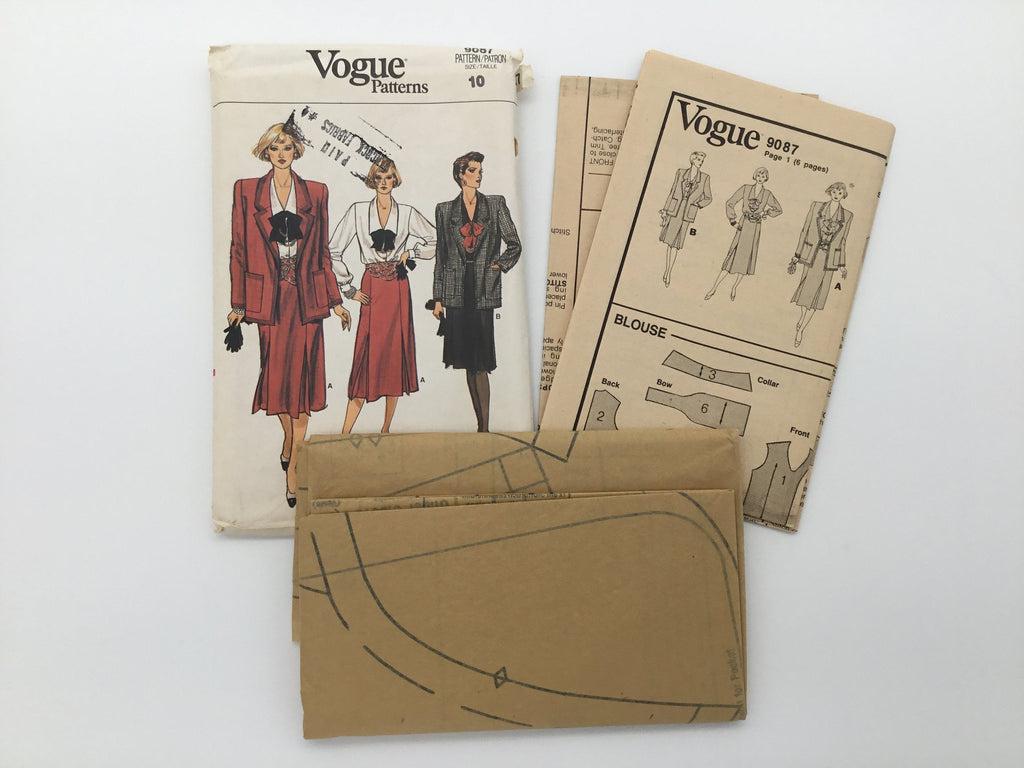 Vogue 9087 Jacket, Skirt, and Blouse - Vintage Uncut Sewing Pattern