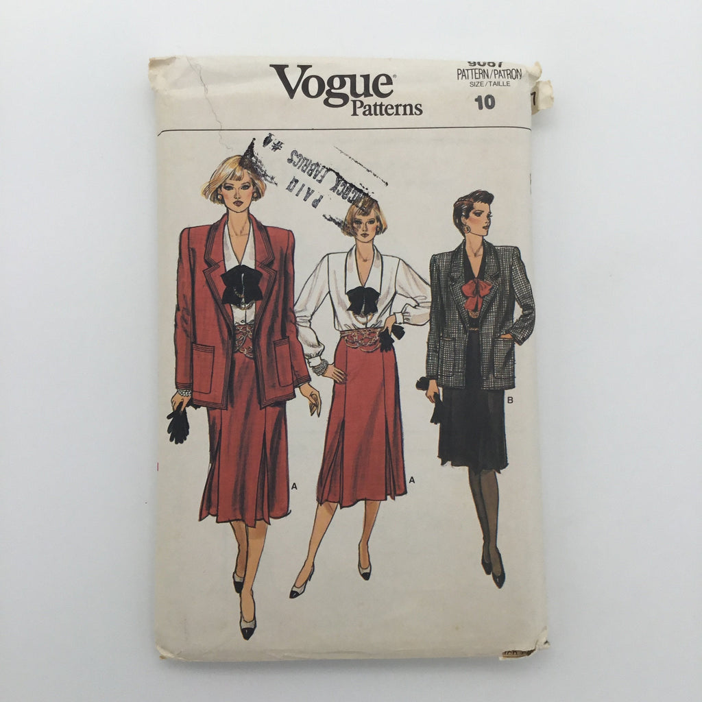 Vogue 9087 Jacket, Skirt, and Blouse - Vintage Uncut Sewing Pattern