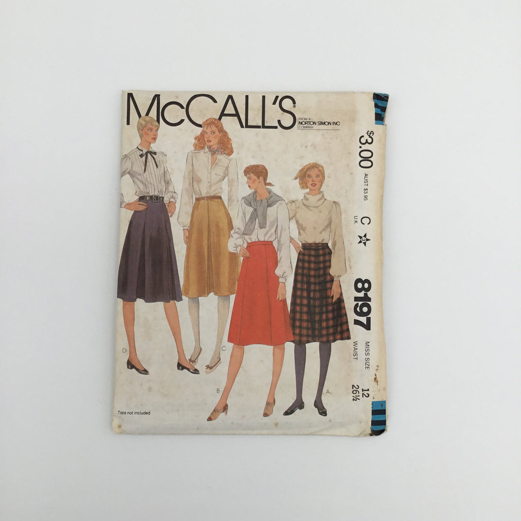 McCall's 8197 (1982) Skirts - Vintage Uncut Sewing Pattern