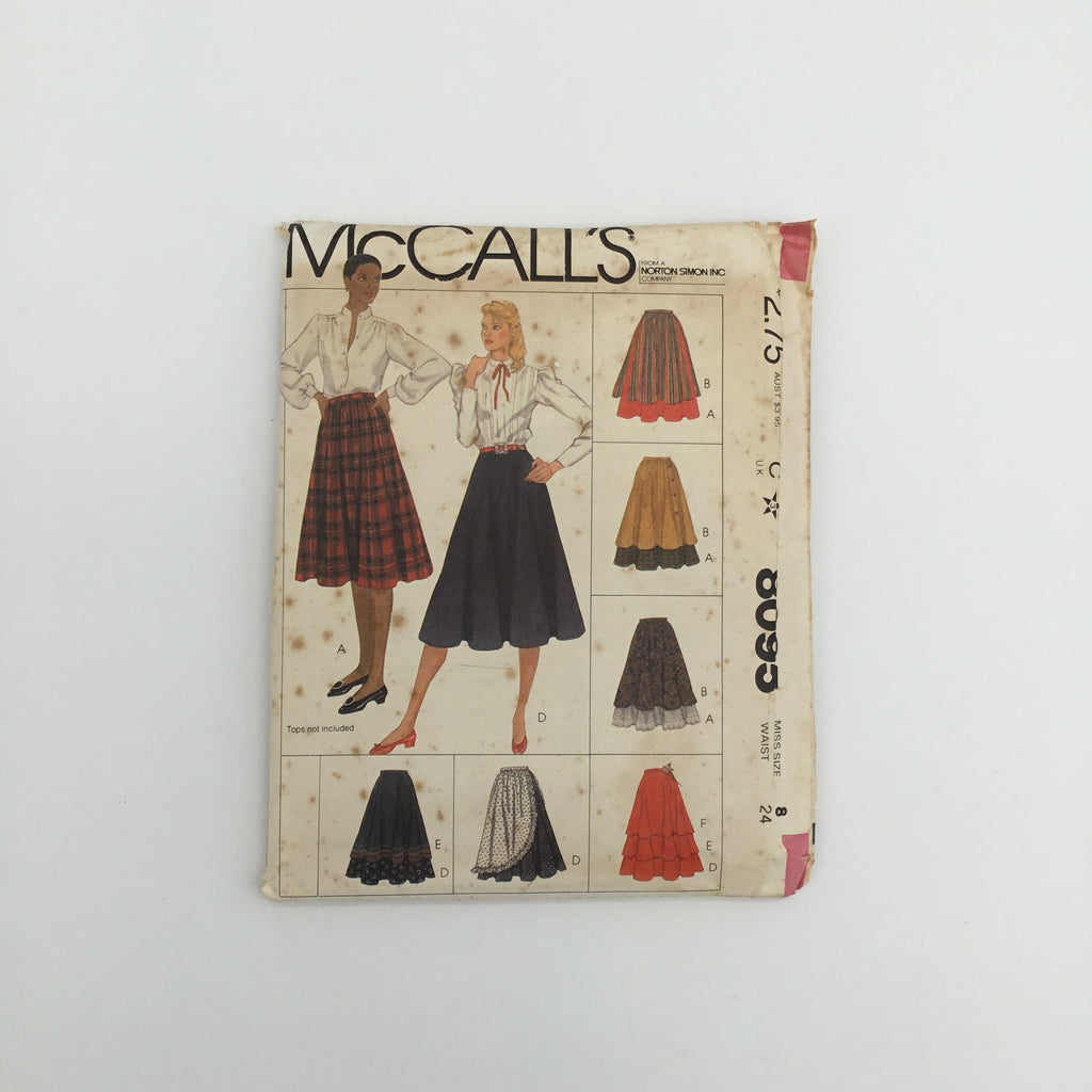 McCall's 8095 (1982) Skirts with Overskirt Variations - Vintage Uncut Sewing Pattern