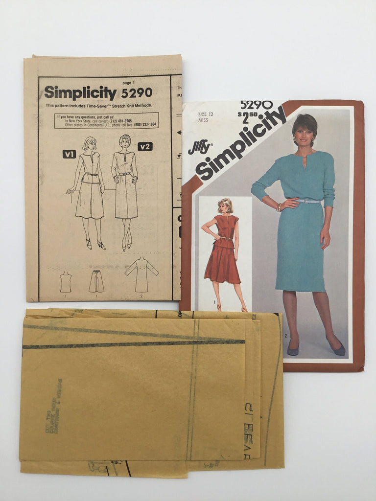 Simplicity 5290 (1981) Dress, Top, and Skirt - Vintage Uncut Sewing Pattern