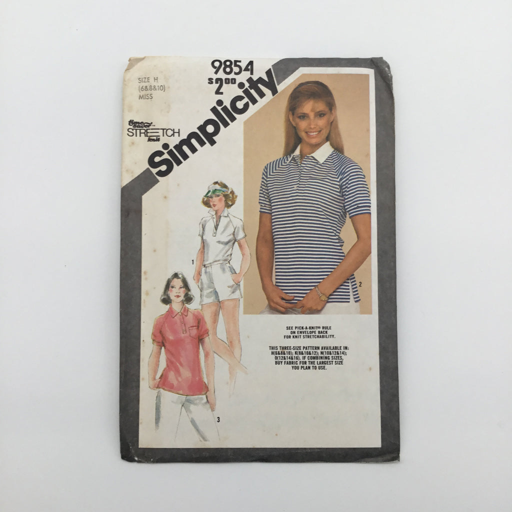 Simplicity 9854 (1980) Top - Vintage Uncut Sewing Pattern