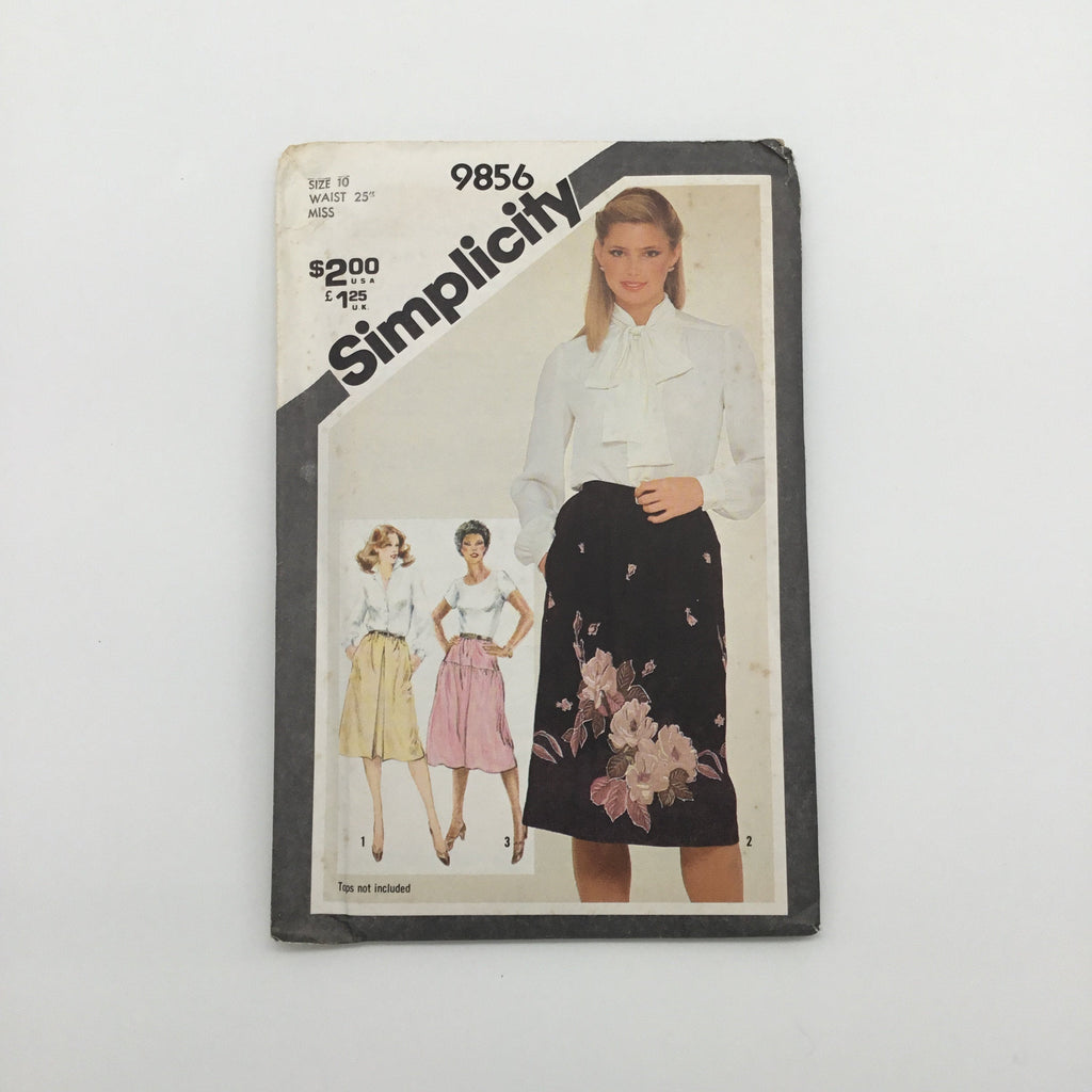 Simplicity 9856 (1980) Skirt with Style Variations - Vintage Uncut Sewing Pattern